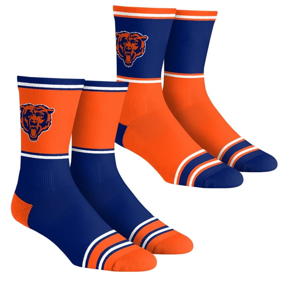 Unisex Rock Em Socks Chicago Bears 2-Pack Color Block Crew Socks Set