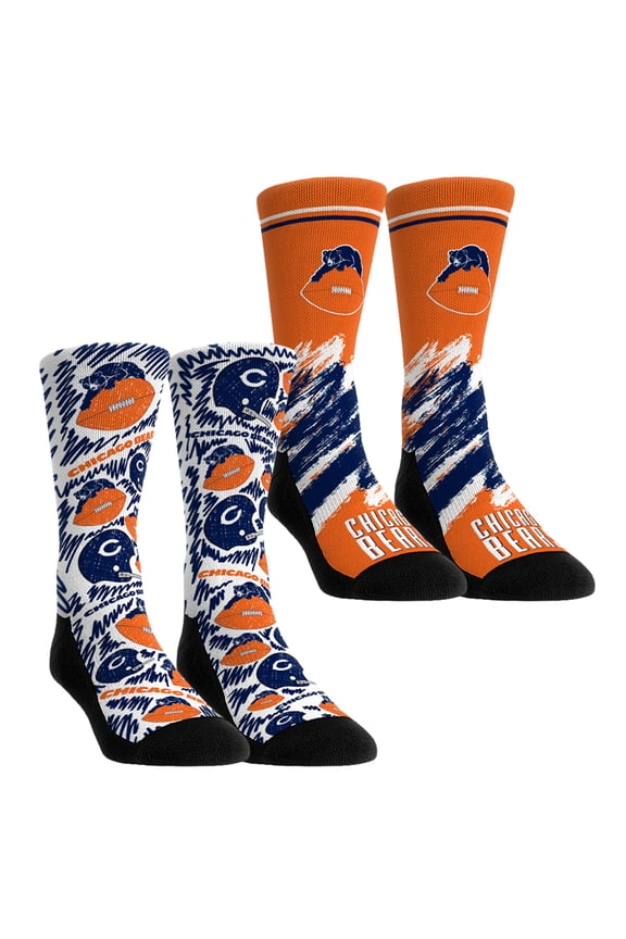 Unisex Rock Em Socks Chicago Bears Throwback Two-Pack Crew Socks Set