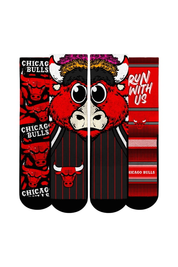 Unisex Rock Em Socks Chicago Bulls Fan Favorites Three-Pack Crew Socks Set