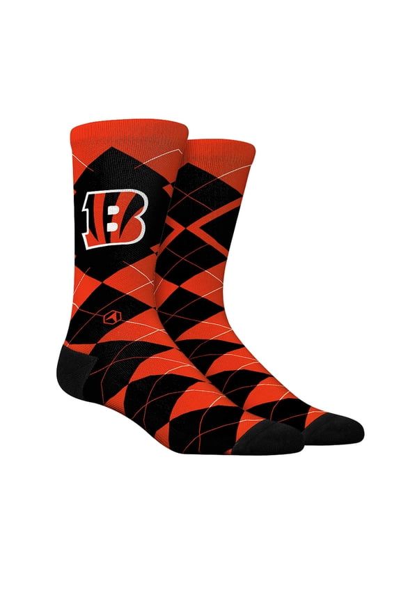 Unisex Rock Em Socks Cincinnati Bengals Argyle Knitted Dress Socks