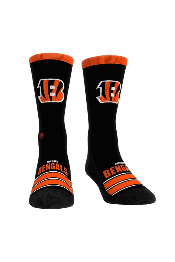Unisex Rock Em Socks Cincinnati Bengals Gametime Stripe-Crew Socks