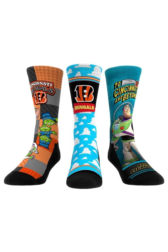 Unisex Rock Em Socks Cincinnati Bengals Toy Story 3-Pack Crew Socks