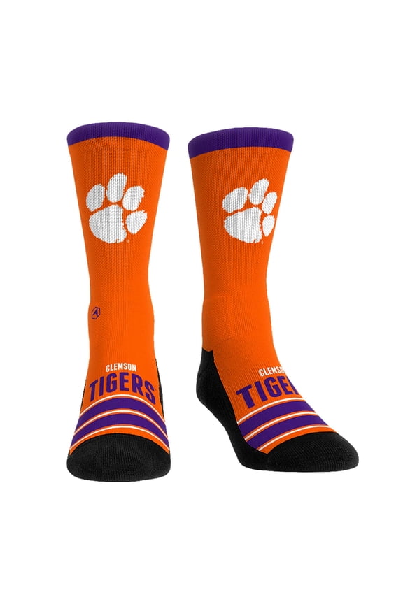 Unisex Rock Em Socks Clemson Tigers Gametime Stripe-Crew Socks