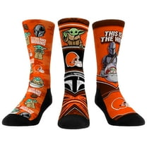 Unisex Rock Em Socks Cleveland Browns 3-Pack Mandalorian Crew Socks
