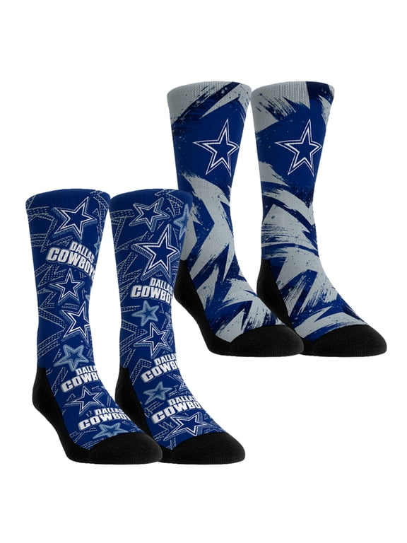 Unisex Rock Em Royal Dallas Cowboys Game Day Two-Pack Crew Socks Set