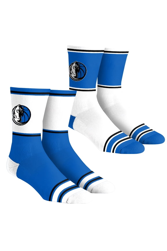 Unisex Rock Em Socks  Dallas Mavericks 2-Pack Color Block Crew Socks Set