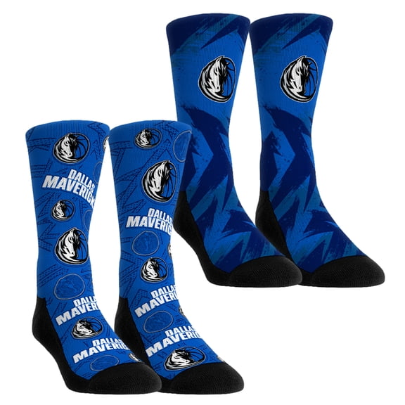 Unisex Rock Em Socks Dallas Mavericks Game Day 2-Pack Crew Socks