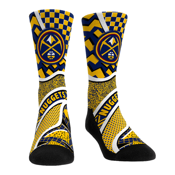 Unisex Rock Em Socks Denver Nuggets Ball Pattern Crew Socks