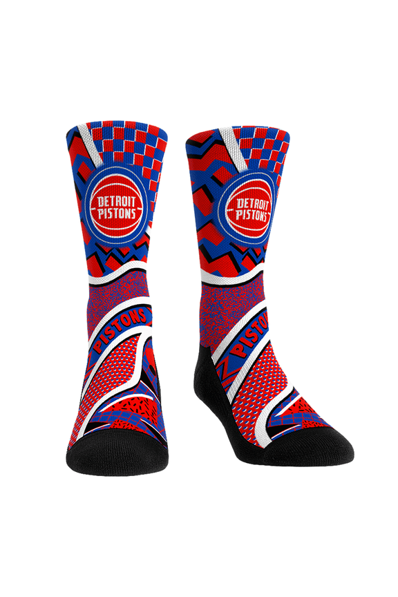 Unisex Rock Em Socks Detroit Pistons Ball Pattern Crew Socks