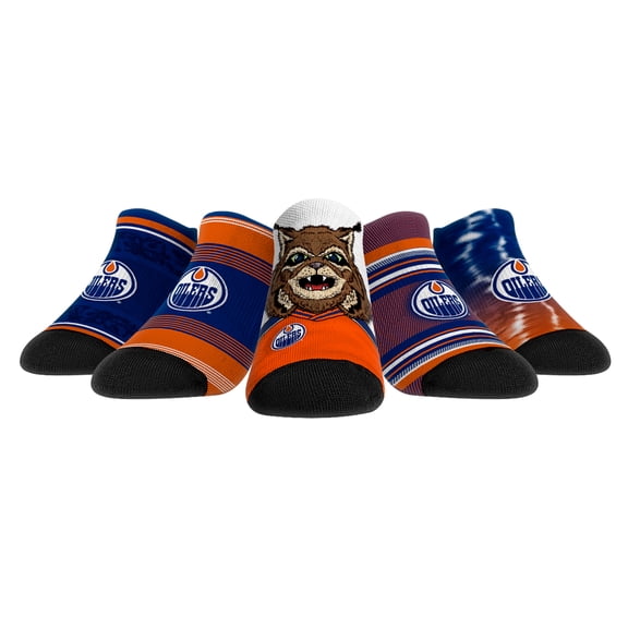 Unisex Rock Em Socks   Edmonton Oilers Super Fan Five-Pack Low-Cut Socks Set