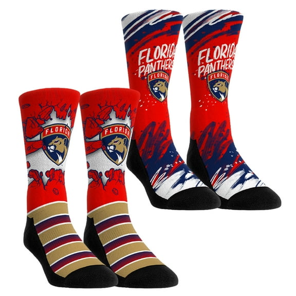 Unisex-Rock Em Socks Florida Panthers Ice Breaker Two-Pack Crew Socks Set