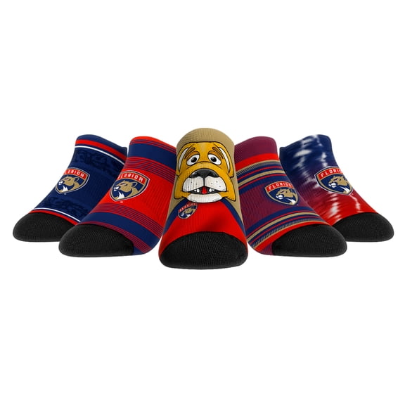 Unisex Rock Em Socks Florida Panthers Super Fan Five-Pack Low-Cut Socks Set