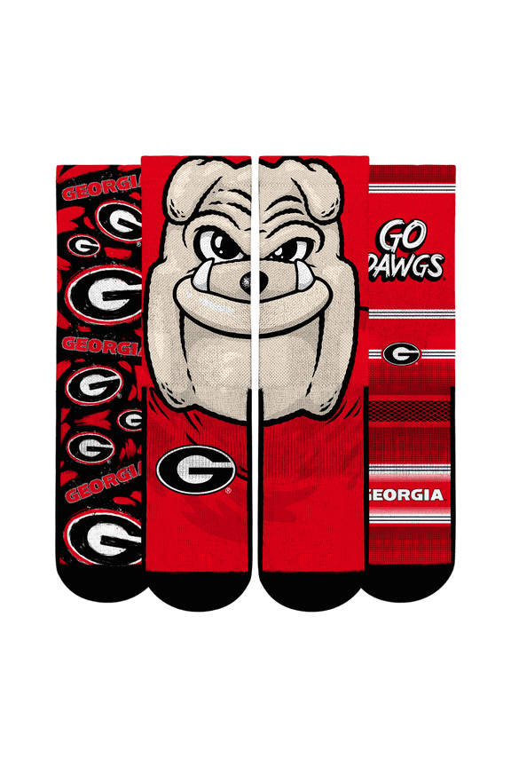 Unisex Rock Em Socks Georgia Bulldogs Fan Favorite Three-Pack Crew Sock Set