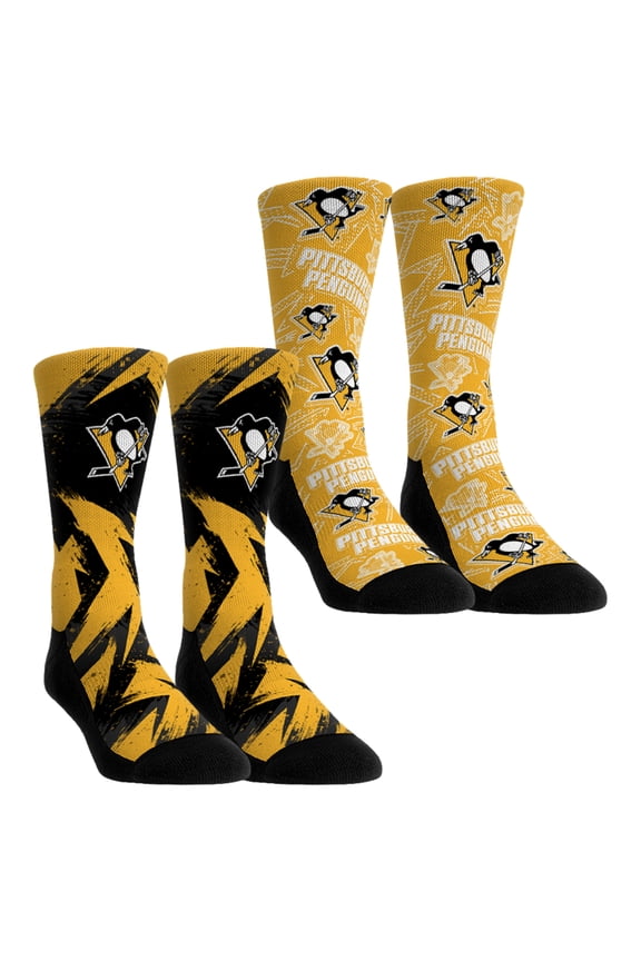 Unisex Rock Em Socks Pittsburgh Penguins Game Day Two-Pack Crew Socks