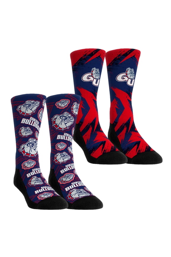 Unisex-Rock Em Socks Gonzaga Bulldogs Game Day Two-Pack Crew Socks Set