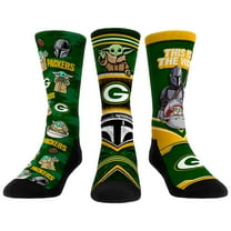 Unisex Rock Em Socks Green Bay Packers 3-Pack Mandalorian Crew Socks
