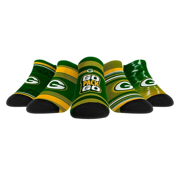 Unisex Rock Em Socks Green Bay Packers Super Fan Five-Pack Low-Cut Socks Set
