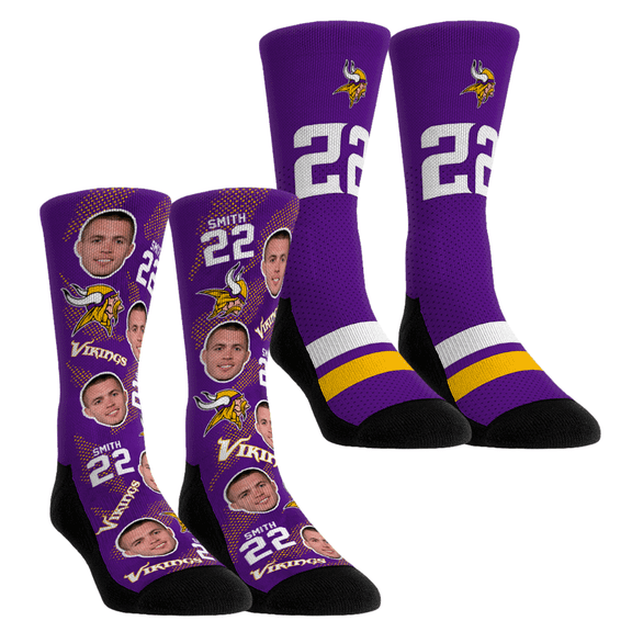 Unisex Rock Em Socks Harrison Smith Minnesota Vikings Player Football Guy Two-Pack Crew Sock Set