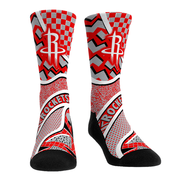 Unisex Rock Em Socks Houston Rockets Ball Pattern Crew Socks