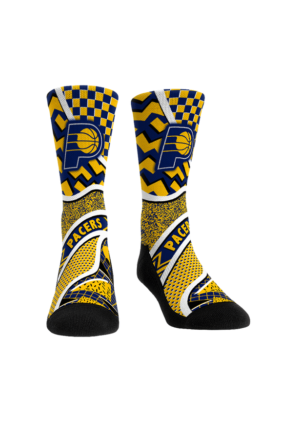 Unisex Rock Em Socks Indiana Pacers Ball Pattern Crew Socks