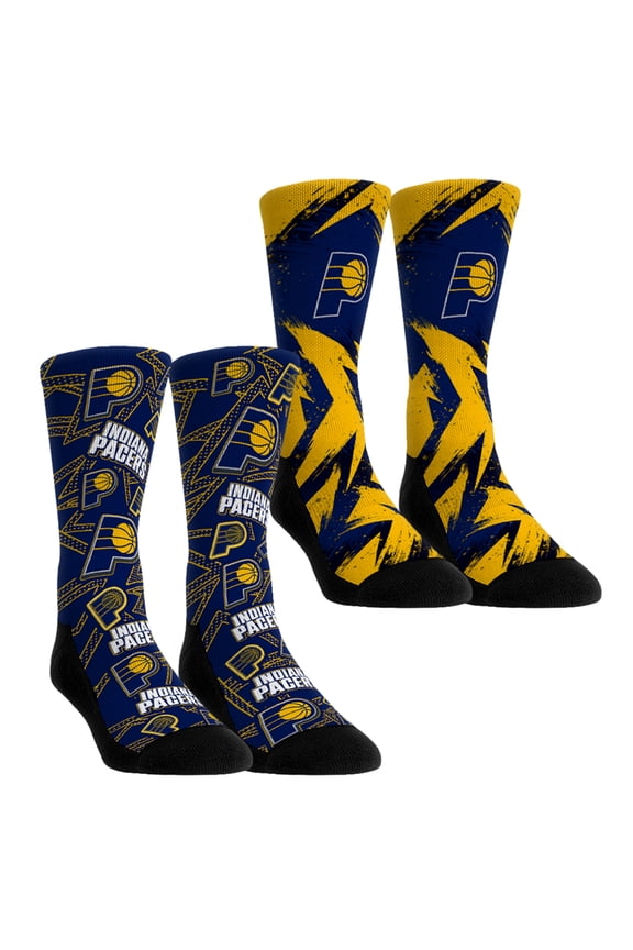 Unisex Rock Em Socks Indiana Pacers Game Day 2-Pack Crew Socks