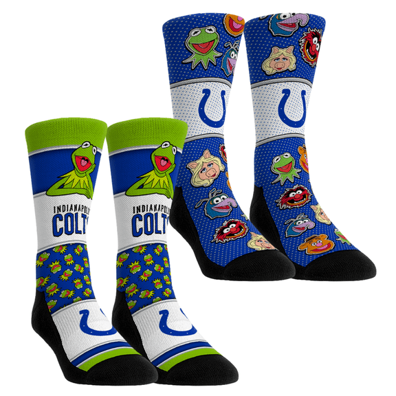 Unisex Rock Em Socks Indianapolis Colts Muppets 2-Pack Crew Socks Set