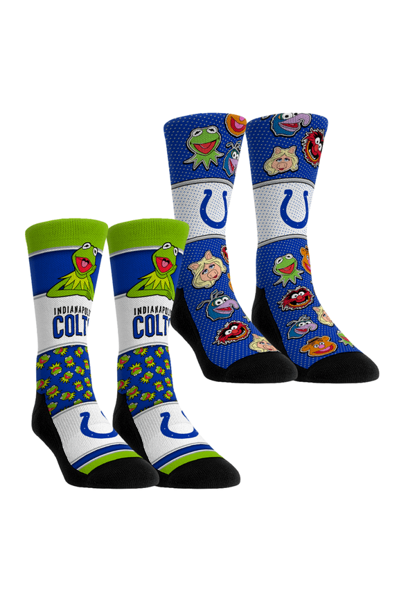 Unisex Rock Em Socks Indianapolis Colts Muppets 2-Pack Crew Socks Set