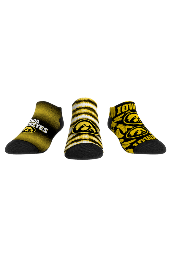 Unisex Rock Em Socks Iowa Hawkeyes Make Some Noise Three-Pack Low-Cut Socks Set