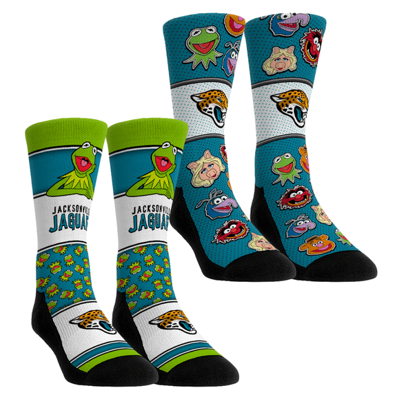 Unisex Rock Em Socks Jacksonville Jaguars Muppets 2-Pack Crew Socks Set