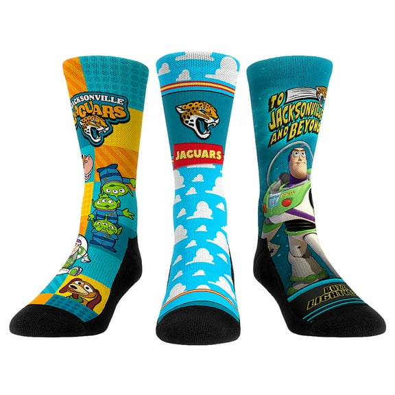 Unisex Rock Em Socks Jacksonville Jaguars Toy Story 3-Pack Crew Socks