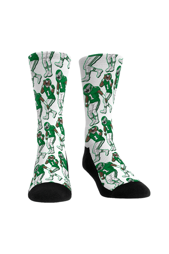 Unisex Rock Em Socks Jalen Hurts Philadelphia Eagles Player Celebration Crew Socks
