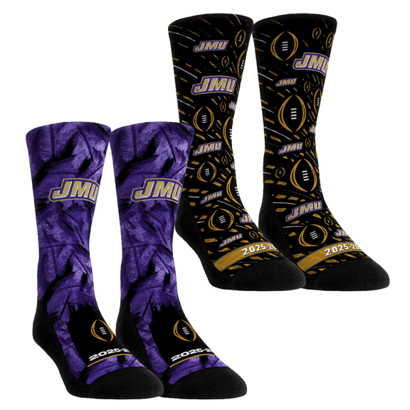 Unisex Rock Em Socks James Madison Dukes 2025-26 College Football Playoff Two-Pack Crew Sock Set