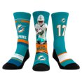 thumbnail image 1 of Unisex Rock Em Socks Jaylen Waddle Miami Dolphins 3-Pack Crew Sock Set, 1 of 4