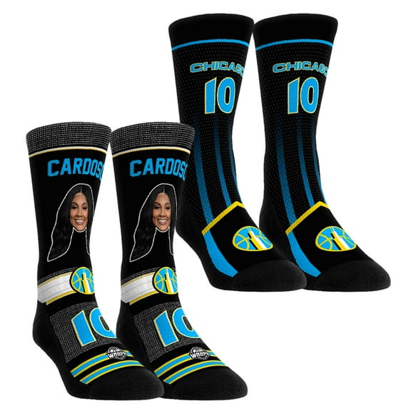 Unisex Rock Em Socks Kamilla Cardoso Chicago Sky Pro-Player Two-Pack Crew Socks Set