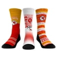 thumbnail image 1 of Unisex Rock Em Socks Kansas City Chiefs Throwback Three-Pack Crew Sock Set, 1 of 3