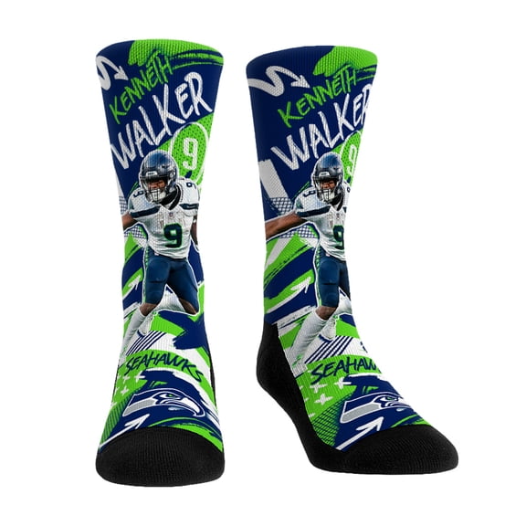 Unisex Rock Em Socks Kenneth Walker III-Seattle Seahawks Playmaker Crew Socks