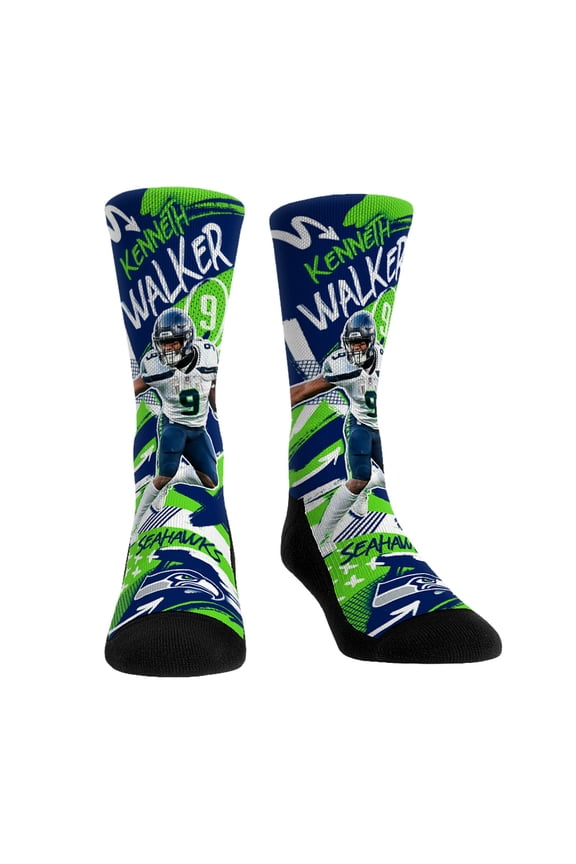 Unisex Rock Em Socks Kenneth Walker III-Seattle Seahawks Playmaker Crew Socks