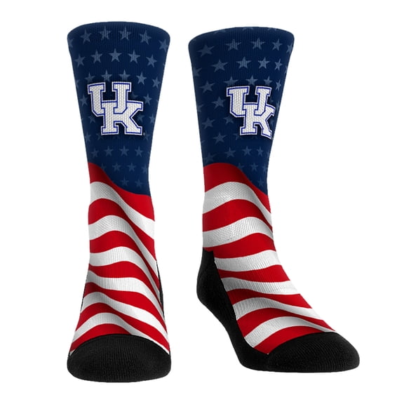 Unisex Rock Em Socks Kentucky Wildcats Patriotic Flag Crew Socks