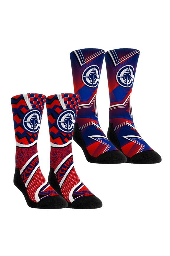 Unisex Rock Em Socks LA Clippers NBA Hoops Two-Pack Crew Socks Set