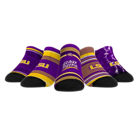 Unisex Rock Em Socks LSU Tigers Super Fan Five-Pack Low-Cut Socks Set