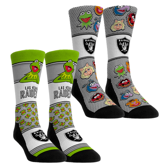 Unisex Rock Em Socks Las Vegas Raiders Muppets 2-Pack Crew Socks Set