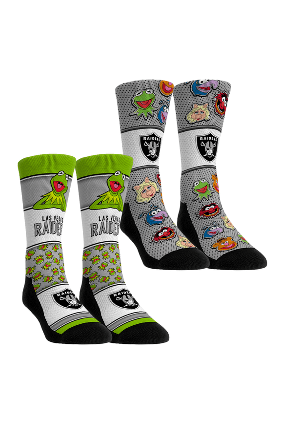 Unisex Rock Em Socks Las Vegas Raiders Muppets 2-Pack Crew Socks Set
