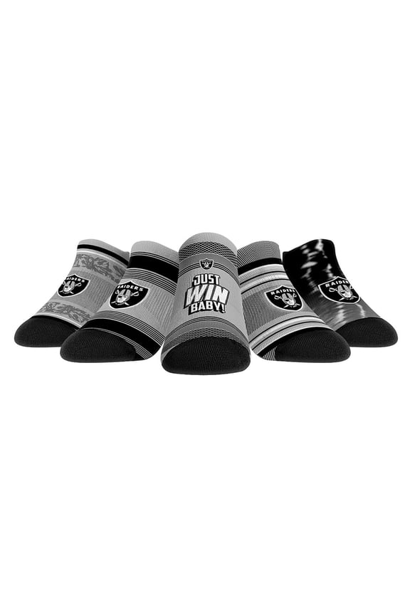 Unisex Rock Em Socks Las Vegas Raiders Super Fan Five-Pack Low-Cut Socks Set