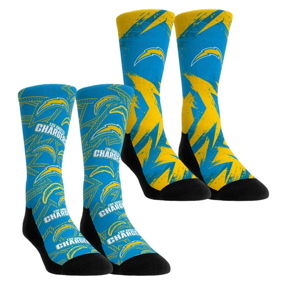 Unisex Rock Em Socks   Los Angeles Chargers Gameday Two-Pack Crew Socks Set