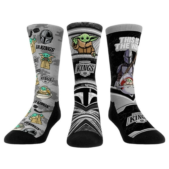 Unisex Rock Em Socks Los Angeles Kings The Mandalorian 3-Pack Crew Socks