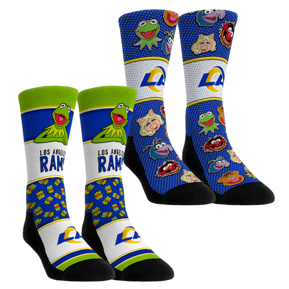 Unisex Rock Em Socks Los Angeles Rams Muppets 2-Pack Crew Socks Set