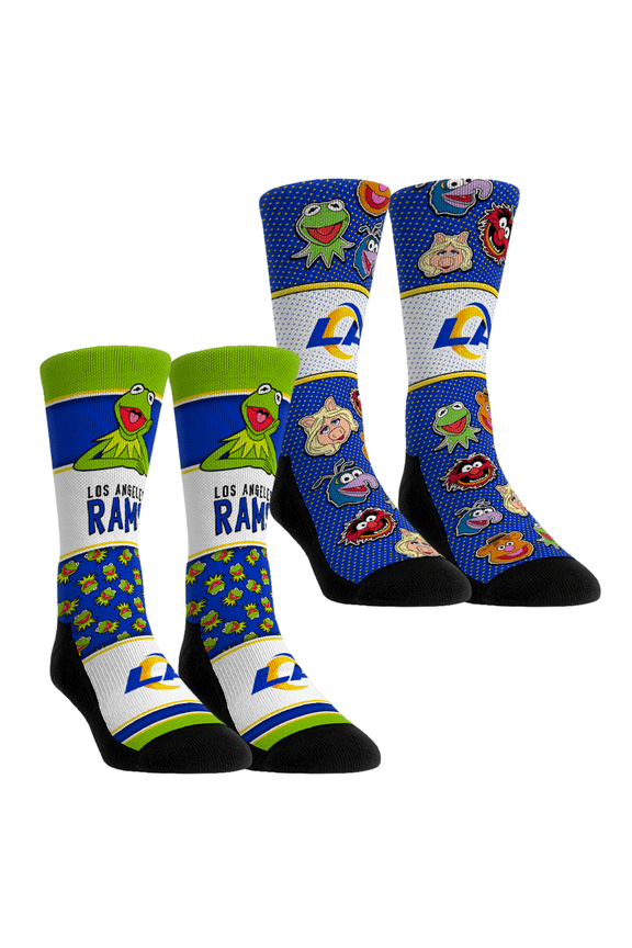 Unisex Rock Em Socks Los Angeles Rams Muppets 2-Pack Crew Socks Set