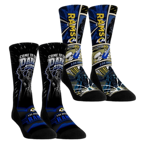 Unisex Rock Em Socks Los Angeles Rams Star Wars Empire Two-Pack Crew Socks