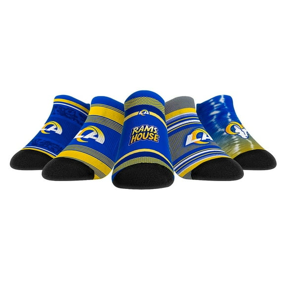 Unisex Rock Em Socks Los Angeles Rams Super Fan Five-Pack Low-Cut Socks Set