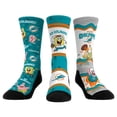 thumbnail image 1 of Unisex Rock Em Socks Miami Dolphins NFL x Nickelodeon Spongebob Squarepants 3-Pack Crew Socks Set, 1 of 1